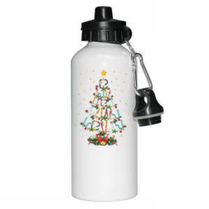 Funny Plumber Tools Xmas Tree Gift Ugly Plumber Christmas Gift Aluminum Water Bottle