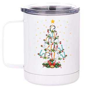 Funny Plumber Tools Xmas Tree Gift Ugly Plumber Christmas Gift 12 oz Stainless Steel Tumbler Cup