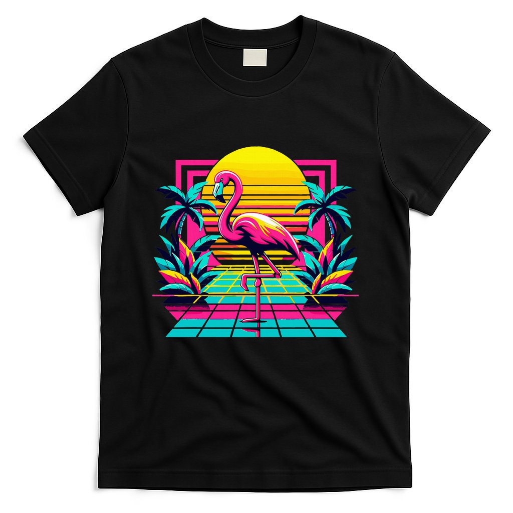 Flamingo Palm Trees Tropical Summer T-Shirt
