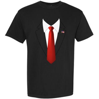 Funny President Trump Suit Lazy Halloween Costume Garment-Dyed Heavyweight T-Shirt