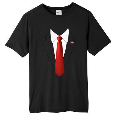 Funny President Trump Suit Lazy Halloween Costume Tall Fusion ChromaSoft Performance T-Shirt