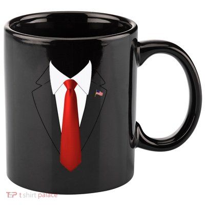 Funny President Trump Suit Lazy Halloween Costume 11oz C Handle Ceramic Mug