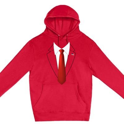 Funny President Trump Suit Lazy Halloween Costume Premium Pullover Hoodie