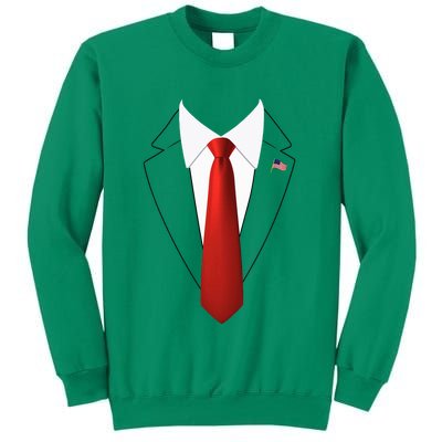 Funny President Trump Suit Lazy Halloween Costume Sweatshirt