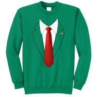 Funny President Trump Suit Lazy Halloween Costume Sweatshirt