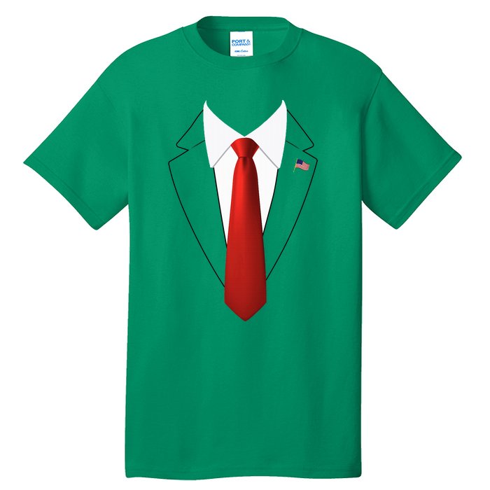 Funny President Trump Suit Lazy Halloween Costume Tall T-Shirt