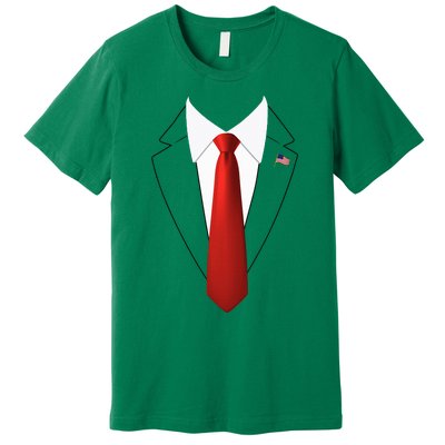 Funny President Trump Suit Lazy Halloween Costume Premium T-Shirt