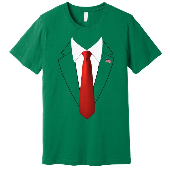 Funny President Trump Suit Lazy Halloween Costume Premium T-Shirt