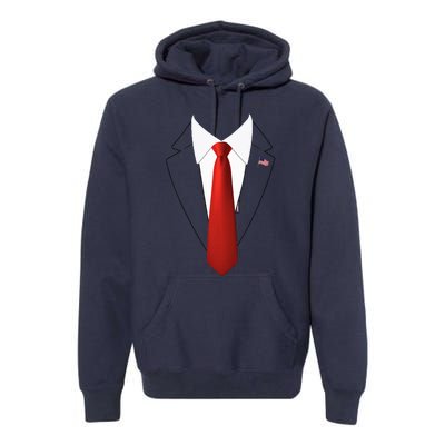 Funny President Trump Suit Lazy Halloween Costume Premium Hoodie