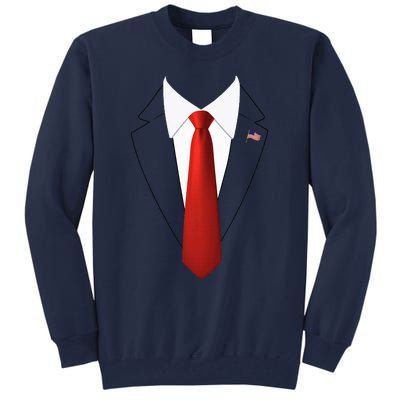 Funny President Trump Suit Lazy Halloween Costume Tall Sweatshirt