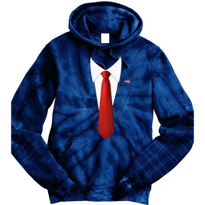 Funny President Trump Suit Lazy Halloween Costume Tie Dye Hoodie