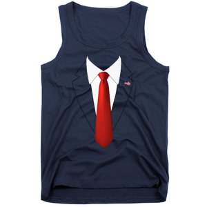 Funny President Trump Suit Lazy Halloween Costume Tank Top