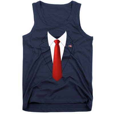 Funny President Trump Suit Lazy Halloween Costume Tank Top