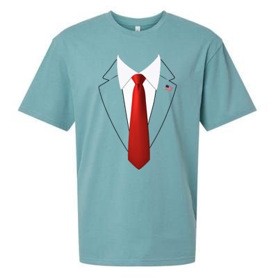 Funny President Trump Suit Lazy Halloween Costume Sueded Cloud Jersey T-Shirt