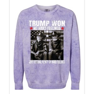 Funny Pro Trump President 47th Elected Win American Cowboy Colorblast Crewneck Sweatshirt