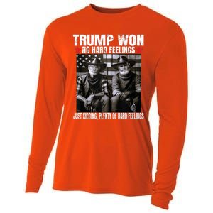 Funny Pro Trump President 47th Elected Win American Cowboy Cooling Performance Long Sleeve Crew