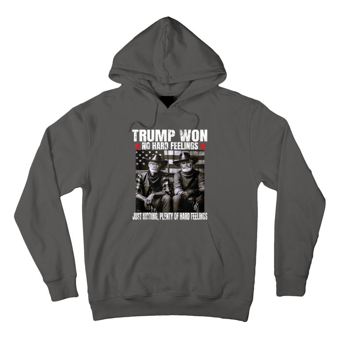 Funny Pro Trump President 47th Elected Win American Cowboy Hoodie