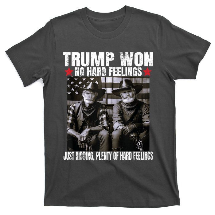 Funny Pro Trump President 47th Elected Win American Cowboy T-Shirt