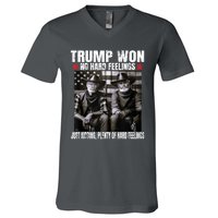 Funny Pro Trump President 47th Elected Win American Cowboy V-Neck T-Shirt