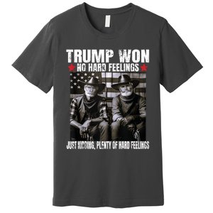 Funny Pro Trump President 47th Elected Win American Cowboy Premium T-Shirt