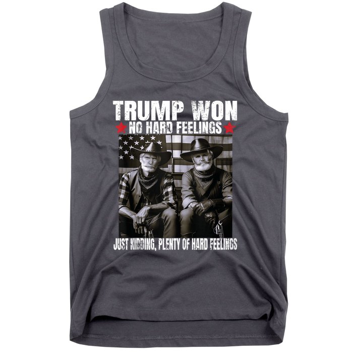 Funny Pro Trump President 47th Elected Win American Cowboy Tank Top