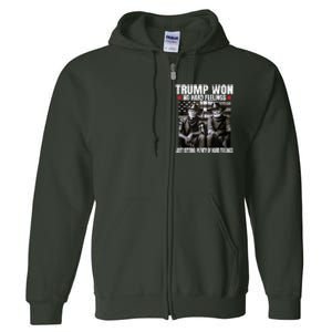 Funny Pro Trump President 47th Elected Win American Cowboy Full Zip Hoodie