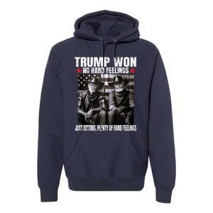 Funny Pro Trump President 47th Elected Win American Cowboy Premium Hoodie