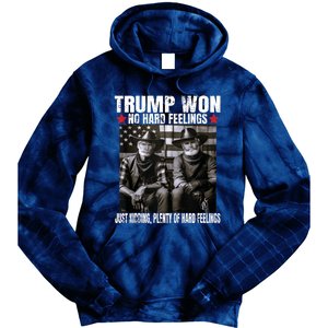 Funny Pro Trump President 47th Elected Win American Cowboy Tie Dye Hoodie