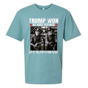 Funny Pro Trump President 47th Elected Win American Cowboy Sueded Cloud Jersey T-Shirt