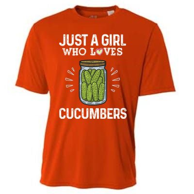 Fun Pickle Team Just A Who Loves Cucumbers Gift Cooling Performance Crew T-Shirt