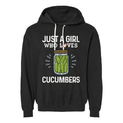 Fun Pickle Team Just A Who Loves Cucumbers Gift Garment-Dyed Fleece Hoodie