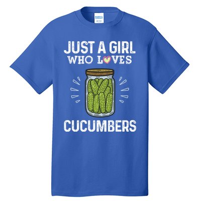 Fun Pickle Team Just A Who Loves Cucumbers Gift Tall T-Shirt