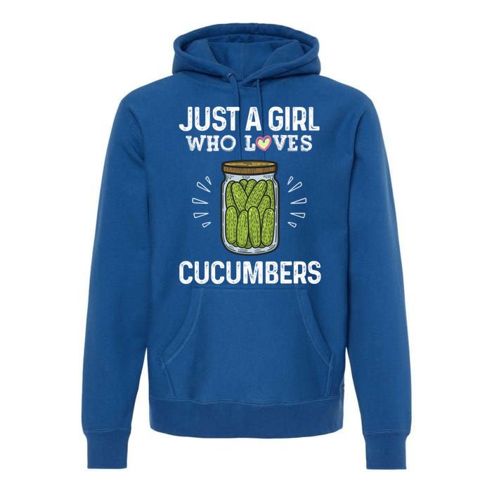 Fun Pickle Team Just A Who Loves Cucumbers Gift Premium Hoodie