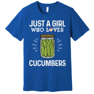 Fun Pickle Team Just A Who Loves Cucumbers Gift Premium T-Shirt