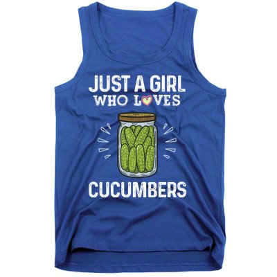 Fun Pickle Team Just A Who Loves Cucumbers Gift Tank Top