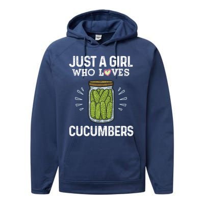 Fun Pickle Team Just A Who Loves Cucumbers Gift Performance Fleece Hoodie