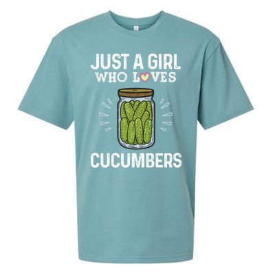 Fun Pickle Team Just A Who Loves Cucumbers Gift Sueded Cloud Jersey T-Shirt