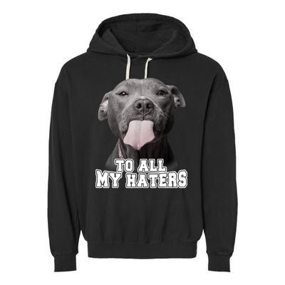 Funny Pitbull To All My Haters Shirt Pitbull Dog Lover Gift Garment-Dyed Fleece Hoodie