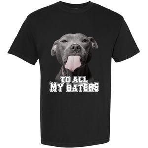 Funny Pitbull To All My Haters Shirt Pitbull Dog Lover Gift Garment-Dyed Heavyweight T-Shirt