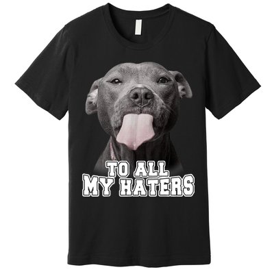 Funny Pitbull To All My Haters Shirt Pitbull Dog Lover Gift Premium T-Shirt