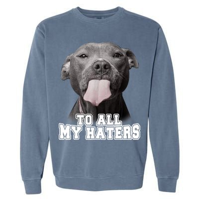 Funny Pitbull To All My Haters Shirt Pitbull Dog Lover Gift Garment-Dyed Sweatshirt