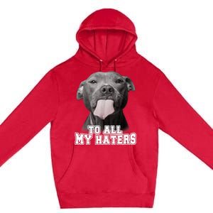 Funny Pitbull To All My Haters Shirt Pitbull Dog Lover Gift Premium Pullover Hoodie