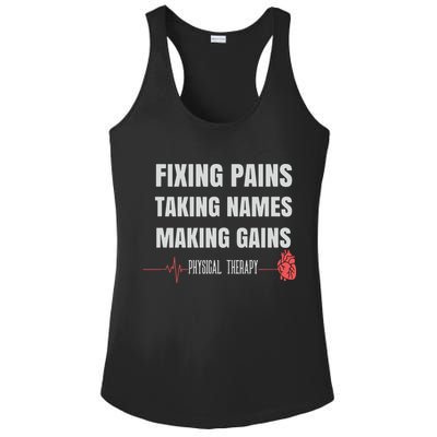 Funny Physical Therapy Shirts For PT Gifts Physical Therapist Ladies PosiCharge Competitor Racerback Tank