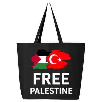 Free Palestine Turkish Turkey Support Palestinian 25L Jumbo Tote