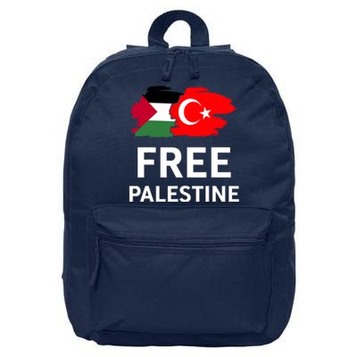 Free Palestine Turkish Turkey Support Palestinian 16 in Basic Backpack