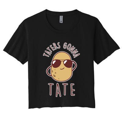 Funny Potato Tater Tot Foodie Women's Crop Top Tee