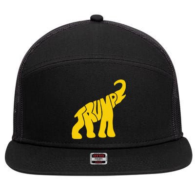 Funny Pro Trump Elephant Gift 7 Panel Mesh Trucker Snapback Hat