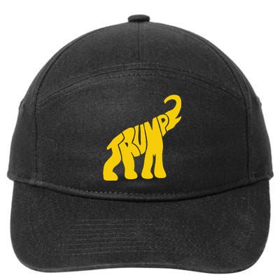 Funny Pro Trump Elephant Gift 7-Panel Snapback Hat