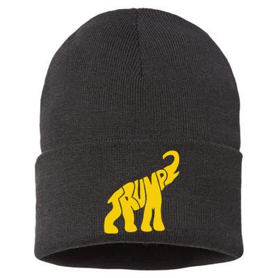 Funny Pro Trump Elephant Gift Sustainable Knit Beanie