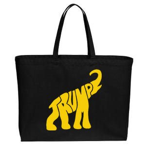 Funny Pro Trump Elephant Gift Cotton Canvas Jumbo Tote